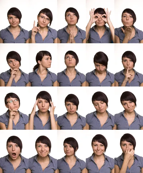 Useful facial expressions. Actor faces. — Stock Photo, Image
