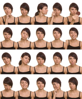 Useful facial expressions. Actor faces. clipart