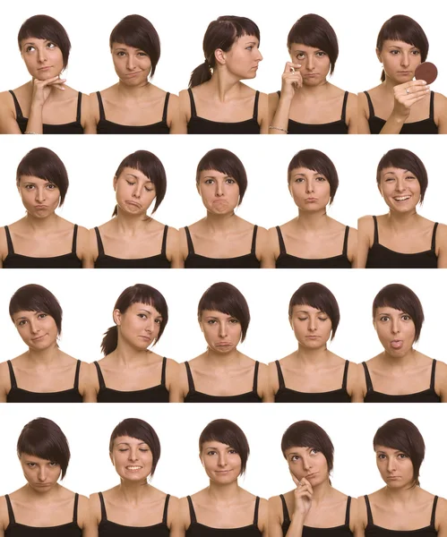 Nuttige gezichtsuitdrukkingen. acteur gezichten. — Stockfoto