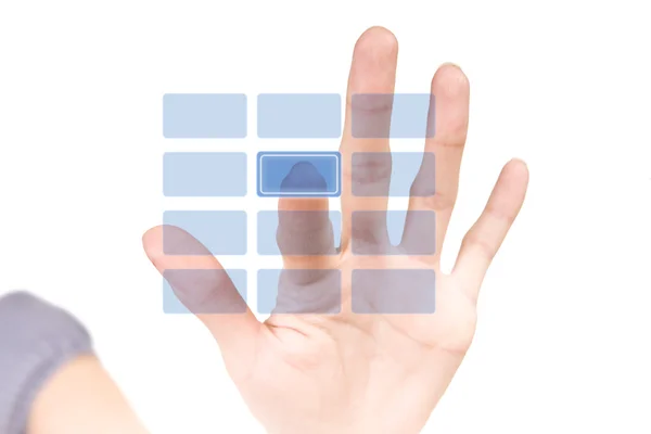 Hi-tech blank button. Security virtual keypad. — Stock Photo, Image