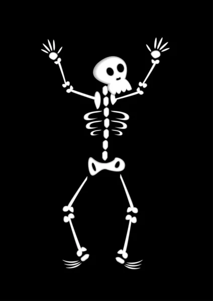 Squelette de dessin animé drôle — Image vectorielle