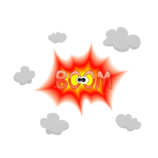 Vectorillustratie van cartoon explosie — Stockvector