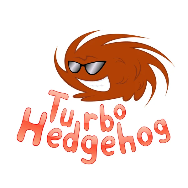 Turbo hedgehog in sunglasses — Stock Vector