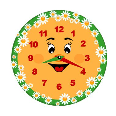 Toy clock clipart