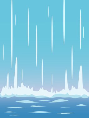 Waterfall background clipart