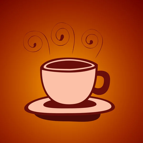 Abstrakt kopp te eller kaffe — Stock vektor