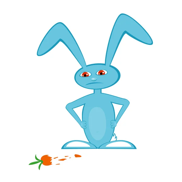 stock vector Displeased blue hare