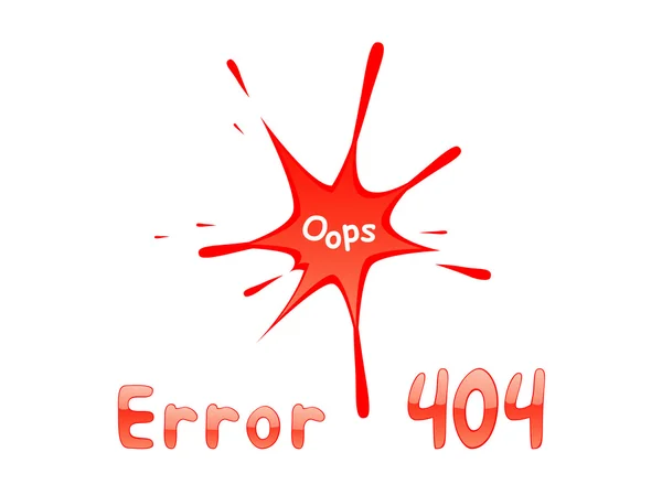 Vektor sida "Fel 404" — Stock vektor
