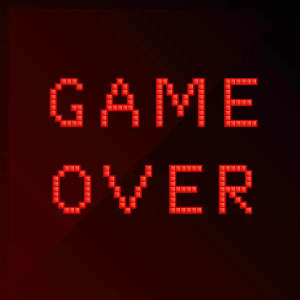 Название "game over" in pixel art style — стоковый вектор