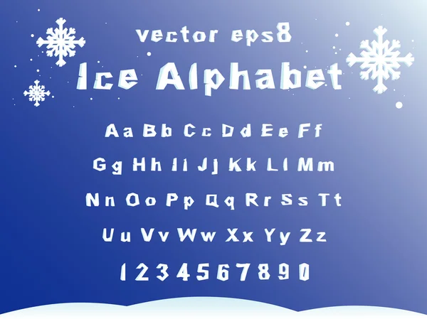 Alphabet glace — Image vectorielle