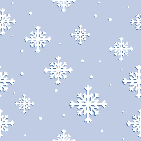 Бесшовная текстура со снежинками — стоковый вектор