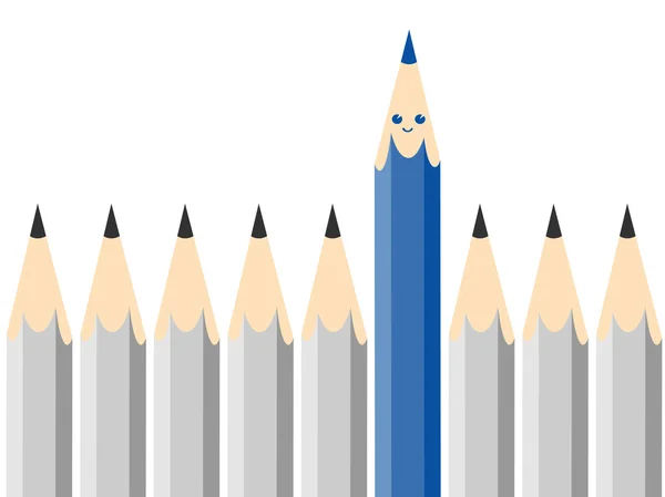 Desenhos animados crayon azul — Vetor de Stock