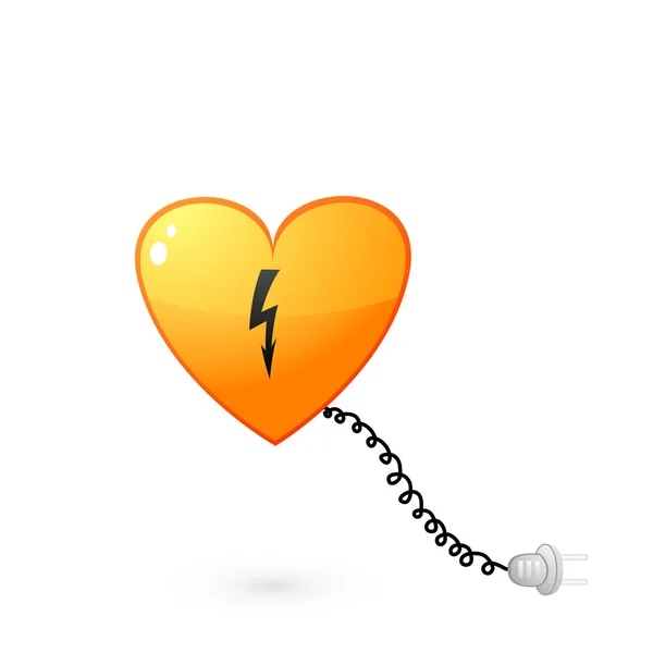 Elektrische hart — Stockvector