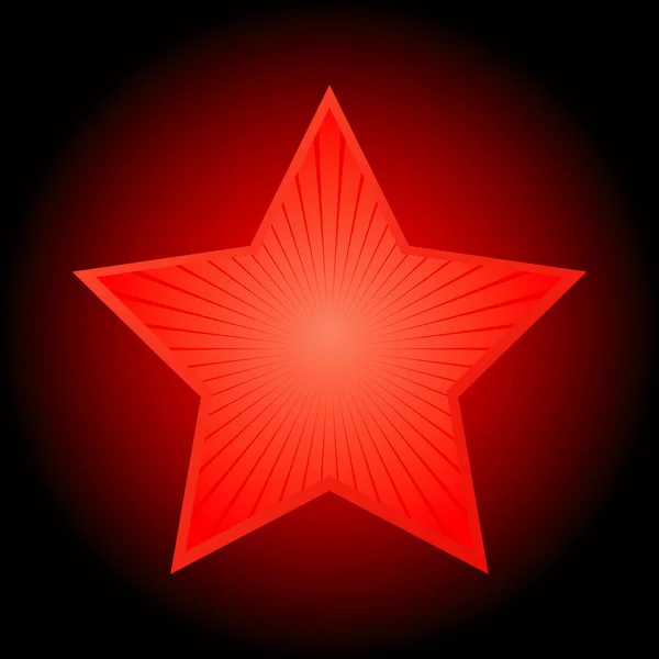 Shiny red star — Stock Vector