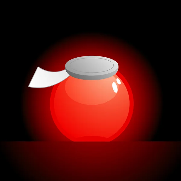 Rotes Marmeladenglas — Stockvektor