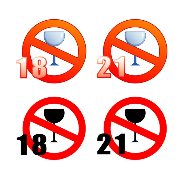 Векторний Набір Знаків Алкоголю — стоковий вектор