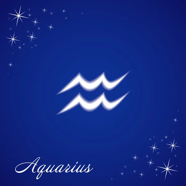 Vector Illustration Aquarius Sign — Stock Vector