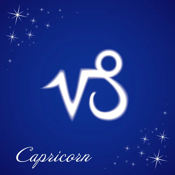Capricorn sign of the zodiac — Stock Vector