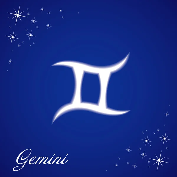 Vector Illustration Gemini Sign — Stock Vector