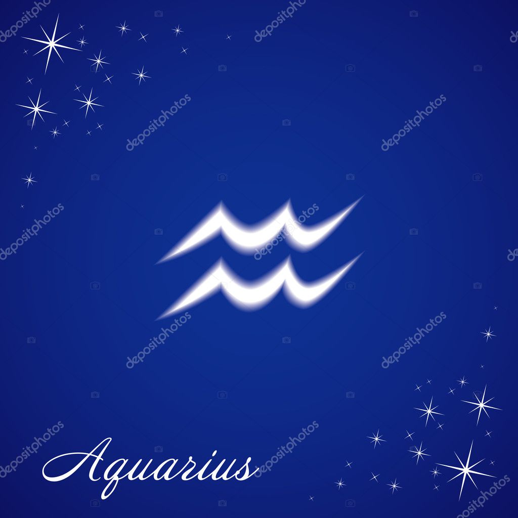 Aquarius sign of the zodiac — Stock Vector © Roman_Volkov #4583058