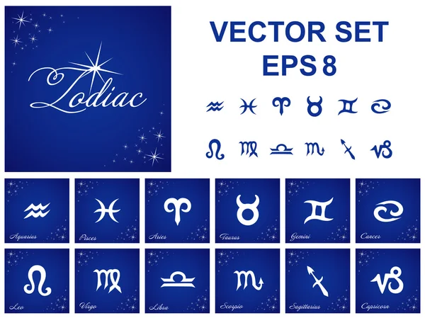 Símbolos do zodíaco —  Vetores de Stock