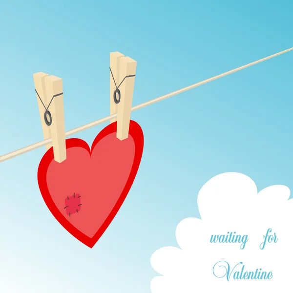 En attendant la Saint Valentin — Image vectorielle