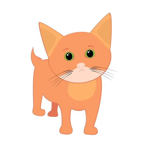可爱的小猫的孤立的矢量插图 — 图库矢量图片