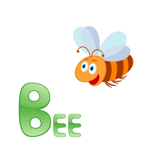 Funny alphabet Bee — Stock Vector