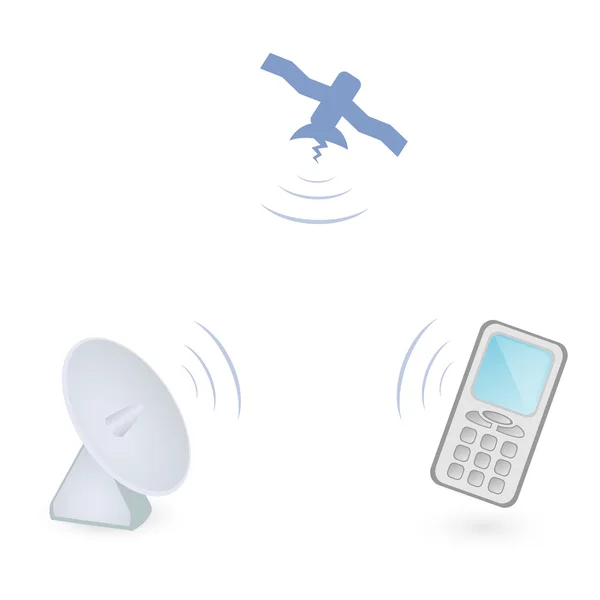 Schéma de communication mobile — Image vectorielle