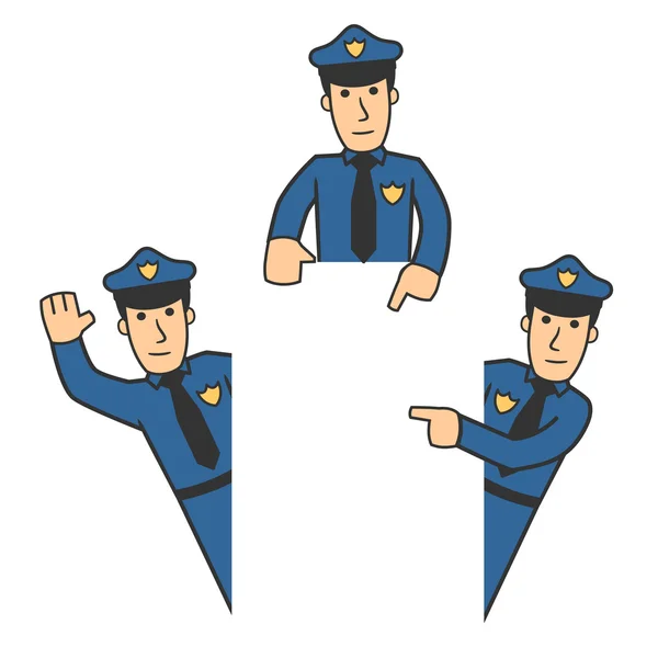 Rendőrség karakterkészlet-04 — 스톡 사진
