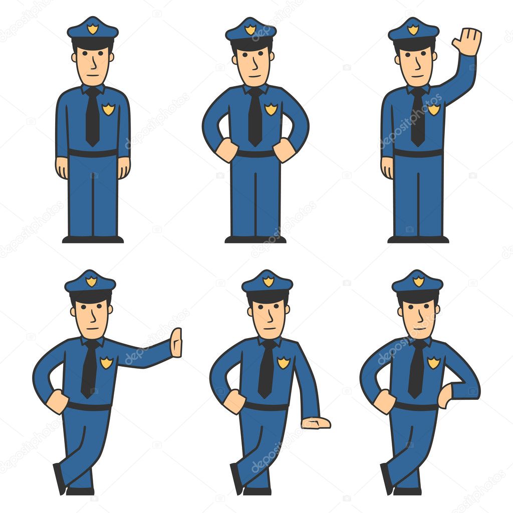 Police character set 01 — Stock Photo © artenot #4232605