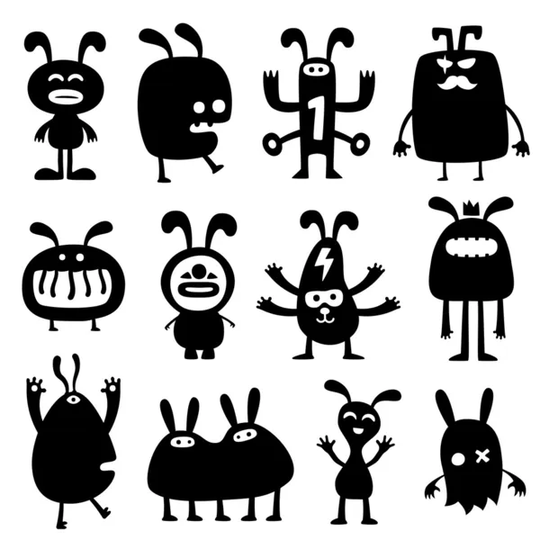 Set di conigli pazzi 01 — Vettoriale Stock