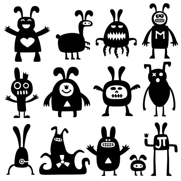 疯狂兔 set02 — 图库矢量图片