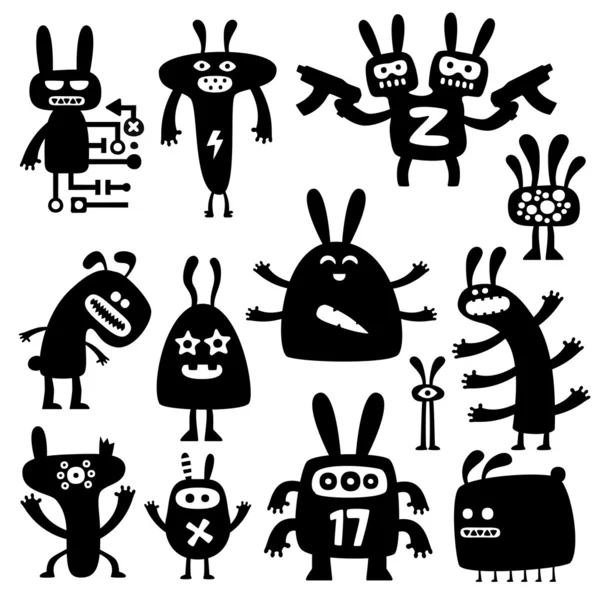 疯狂兔 set05 — 图库矢量图片