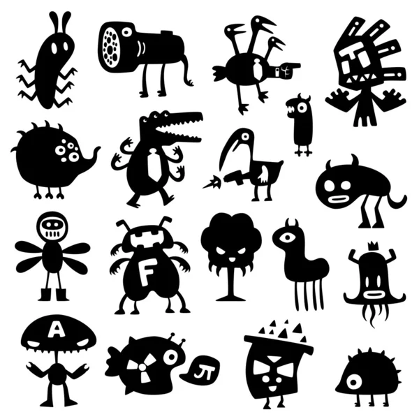 Funny monsters — Stock Vector