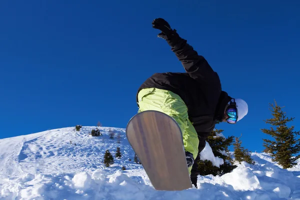 Snowboarder em Dolomites — Fotografia de Stock