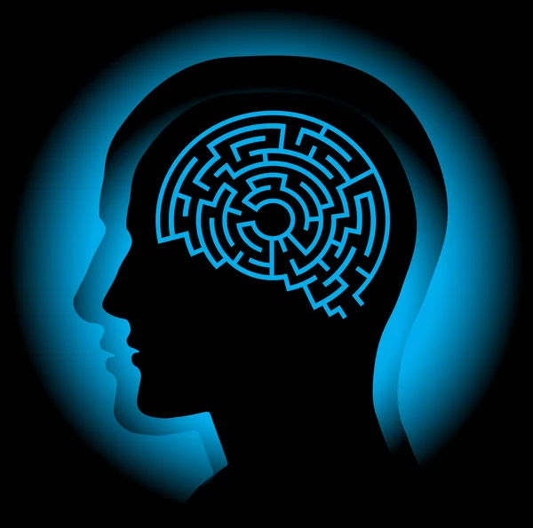 Labyrinthe cérébral — Image vectorielle
