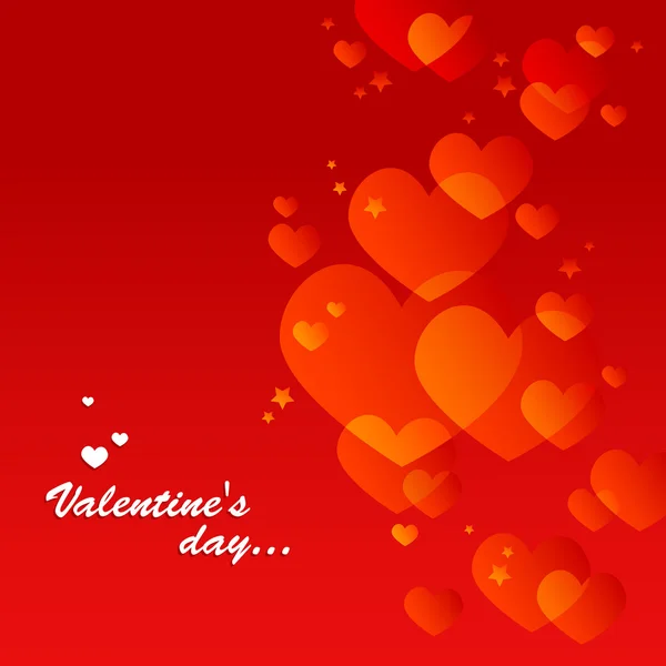 Red Valentine Day Card — Stock Vector