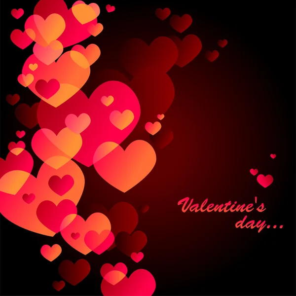 Black valentine's Day Greeting card — Stock Vector
