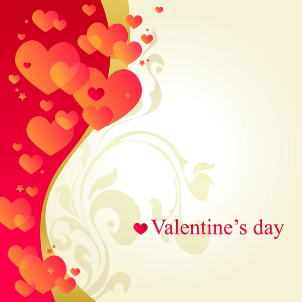 White Valentine Day Card — Stock Vector