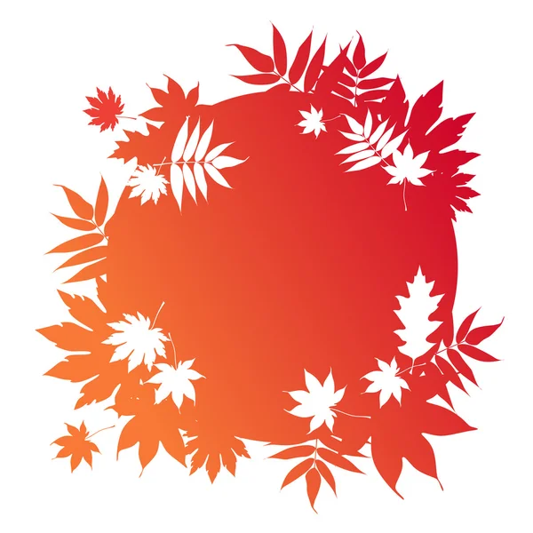 Autumnal Red Leaves — Stock Vector