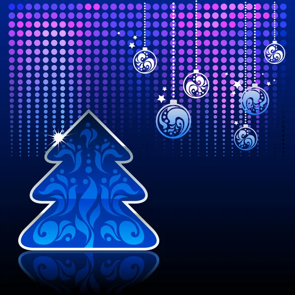 Blue Background New Year Christmas — Stock Vector
