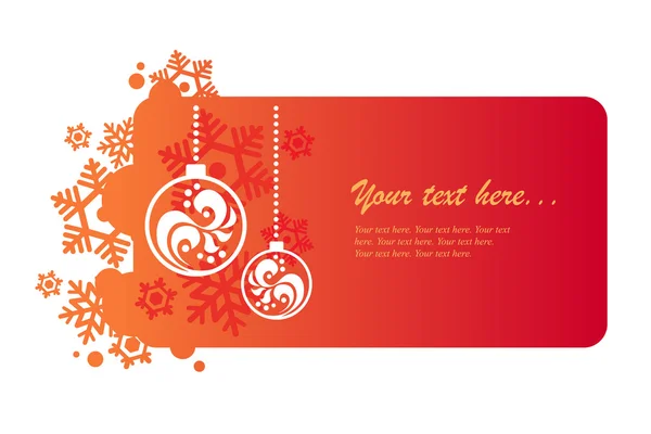 Red Background New Year Christmas — Stock Vector