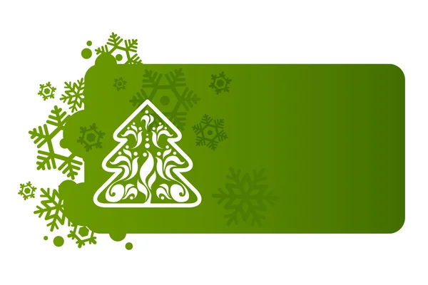 绿色背景的新年和圣诞节 — 图库矢量图片#