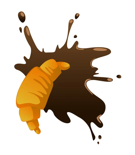 Çikolatalı kruvasan — Stok Vektör