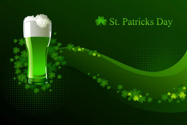 Grünes Bier zum Patrick 's Day — Stockvektor