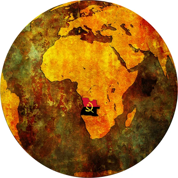 Angolas territorium och flagga — Stockfoto