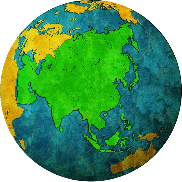 Asia on globe map — Stock Photo, Image