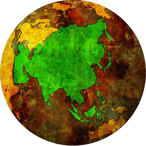 Asia on globe map — Stock Photo, Image