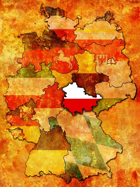 Thüringen en andere Duitse provincies — Stockfoto